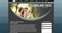Desktop Screenshot of highlandcreekfamilydental.com