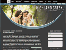 Tablet Screenshot of highlandcreekfamilydental.com